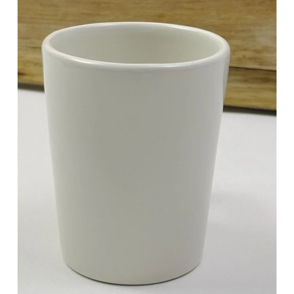 Williams Sonoma White Heart Handle Mug Minimalist Coffee Cup